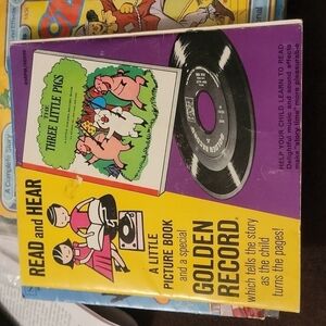 1966 Golden Record and Golden Book The Three Little Pigs